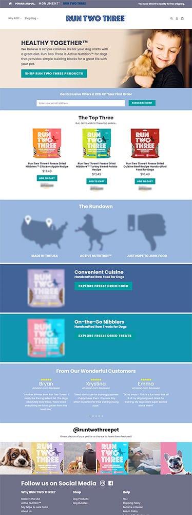 Run Two Three Pet Foods